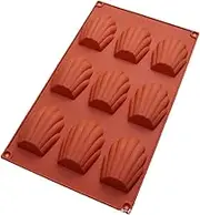 Madeleine Silicone Mould, Madeleine Silicone Molds for Baking | Silicone Shell Cookie Mold | 9 Cavity Mould, Non Stick Tea Cake Mold for