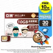 ASIA 30 DAYS UNLIMITED DATA Travel Prepaid SIM card Roaming Hotspot 10GB4G