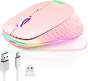2.4G Wireless Gaming Mouse,Mute Mouse 13RGB and Adjustable DPI for PC/Mac/Laptop