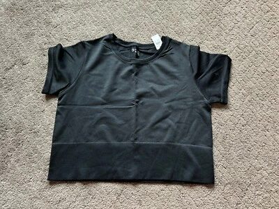 Aerie Women’s Black Active Short Sleeve Top Black Size XL $34.95