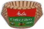 Melitta 62957 8To12 Cup Natural Brown unbleached Basket Coffee Filters 200 Count