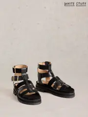 White Stuff Black Alexa Gladiator Sandals (H15759) | $196