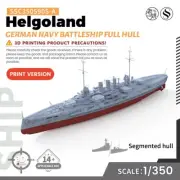 SSMODEL 1/350 Military Model Kit German Navy Helgoland Battleship Full Hull