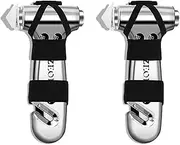 Safety Hammer Cute with Window Breaker and Seat Belt Cutter,Car Emergency Escape Hammer,Escape Tool,Metallic Silver,2PCS
