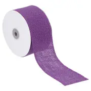 2.5" Wide 10 Yards Burlap Fabric Ribbon Jute Crafts Roll Wrapping Purple