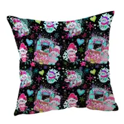 Christmas Winter Colorful Snowman Pattern Cushion Cover
