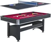 6FT Pool Table with Table Tennis, Multi Game Billiard Table Ping Pong Table for Family Game Room