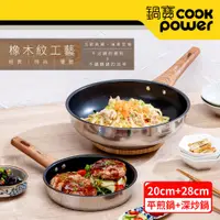 在飛比找PChome24h購物優惠-【CookPower 鍋寶】Nordic不鏽鋼不沾雙鍋組(2