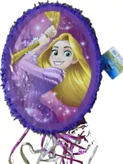 Ya Otta Rapunzel Outline Piñata, Pull String, Party Supplies 21.75" L x 16.125"H