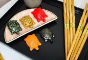 Colorful Fortune Turtles Tortoises Set of 5 Chopsticks And Flatware Holder Rests