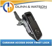 Caravan Access Door Twist Lock x1 (Chrome, RV, Camper Trailer, Hatch, Bin)