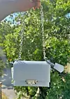 Michael Kors Lady Cece Small Faux Leather Crossbody Bag Pale Blue Handbag Purse