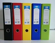 Premier Stationery A4 Lever Arch Insert Binder - 75MM PVC Assorted Colours, Home and Office Use, Document Organiser, Environment Friendly, Durable Office Supplies. Folder for Confidential documents