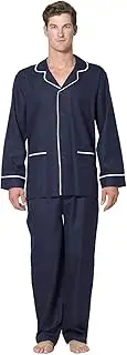 [INTIMO] Men's Herringbone Long Pajama Set Piping