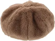 [SAFIGLE] Fascinators Hats for Women Fashionable Beret Cap Lightweight Easy to Store for Travel Khaki