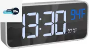 Digital Alarm Clock, Mirror HD Led Display, Sound Control, Dual Alarms, Snooze,