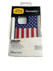 OtterBox Apple iPhone 14 Pro Drop+ Symmetry+ Magsafe Case - American Flag Stars