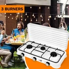 Portable Gas Stove Cooker 2/3 Burner Work Top Outdoor Camping Caravan Cooktop