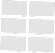 SOPOTUTU 6pcs Clear Acrylic Notebook Cover Transparent DIY Planner Binder Ring Journal Shell Versatile Binders for Notepads and Organization