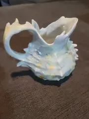 Vintage Royal Bayreuth Bavarian Lustreware Spiky Conch Shell Iridescent Creamer