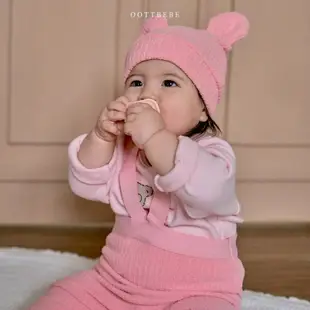 Oottbebe 小熊彈性寶寶吊帶褲《現貨》｜嬰兒長褲 新生兒 連身褲 嬰兒衣服 寶寶衣服 過年韓國童裝