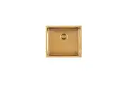 AGUZZO Stainless Steel Kitchen and Laundry Sink - 500mm Single Bowl - Brushed Gold - Top/Under Mount