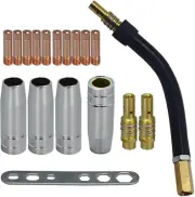 RIVERWELD MB15 15AK Contact Tip .030" 0.8Mm M6 & Tips Holder Diffuser & Shield C