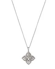 Bloomingdale's Fine Collection Diamond Flower Pendant Necklace in 14K White Gold, 1.50 ct. t. w.