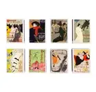 Set of 8 Match Boxes TOULOUSE LAUTREC art vintage Style Matchbox Holder box