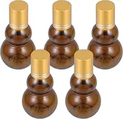 PENIKOKO 5pcs Glass Roller Bottles for Essential Oils Refillable Cosmetic Bottles Portable Travel-friendly for Perfume and Oil Storage