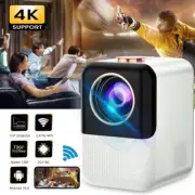 Mini Portable Projector WiFi Bluetooth Android TV 10.0 8000 Lumens 4K Supported