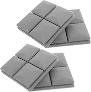 Hoement 4Pcs Acoustic Treatment Wall Panels Sound Absorbing Noise Reduction for Home Office Theater Fire Retardant Grey