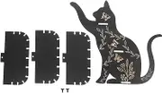 Rustic Cat Shape Wall Crystal Shelf Vintage Floating Decor for Living Room
