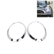 Pair For Mini Cooper F55 F56 F57 2014-21 Chrome Headlight Ring Bezel Cover Trim (for: Mini)