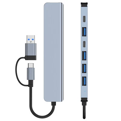 USB HUB Docking Station 7 in 2 USB-C USB-A Male to USB 3.0 USB 2.0 Female Adapte