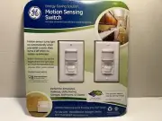 GE 2 PACK White Motion Sensing In Wall Light Switch On/Off/Auto Timer PIR61-7M
