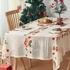 Christmas Tablecloth Square 55x55 inch for Parties Dinner Decor Christmas
