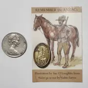 Anzac Stick Pin Badge Lapel Australian Light Horse