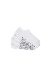 [Bonds] Bonds Womens Logo Lightweight No Show 4 Pack Socks in White Size: 3-8, Cotton 3-8 White
