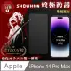 【SHOWHAN】iPhone 14 Pro Max 電競霧面全膠滿版鋼化玻璃保護貼-黑