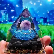 HANDMADE Crystal Orgone Pyramid Energy Healing Chakra Meditation