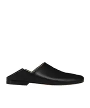 Lemaire Folding-Heel Square-Toe Slippers 36,37,39,40,41 black