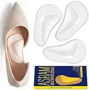 ASRAM Arch Support,Soft Gel Insole Pads,High Heel Inserts,Reusable Arch Cushions Best for Flat Feet and Plantar Fasciitis,High Arch Pain Relief,for All Day Pain Relief and Comfort.(Clear*3,0.3Inch)