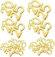 [KITANDOVE] 25pcs Number Charms DIY Jewelry Making Kit 2025 Alloy Charms for Earrings Necklaces Bracelets