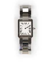 Silver Stainless Steel Tank Solo Watch