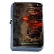 Volcanoes D6 Flip Top Oil Lighter Wind Resistant