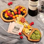 XILAZAB Aperitif Board, Extra Large Cheese Board Charcuterie Boards Novelty Solid Wood Party Plates Funny Cheese Platter for Housewarming Bachelorette Engagement Party