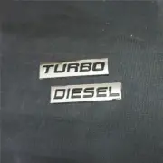 Silver Chrome Black 1x TURBO + 1x DIESEL Metal Decal Sticker Badge Emblem Engine (for: Renault)