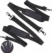 [VIYAGOOL] 2 PCS 59" Bag Shoulder Strap,Double Buckle Universal Replacement Shoulder Strap, Adjustable Single Shoulder Strap with Metal Swivel Hook,for Laptop Bag/Crossbody Bag/Luggage Bag/Camera (Black)