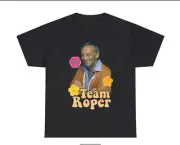 TEAM ROPER THREES COMPANY NORMAN FELL Black T Shirt Funny Retro Style TV 70s 80s